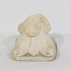 Italian Medieval Romanesque Carved Marble Capital Fragment - 4518406