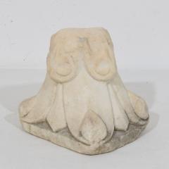 Italian Medieval Romanesque Carved Marble Capital Fragment - 4518409