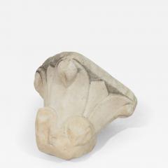 Italian Medieval Romanesque Carved Marble Capital Fragment - 4519442