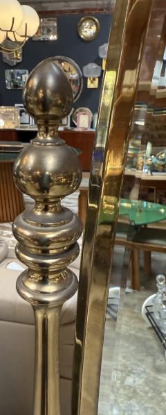 Italian Mid Century Brass Cheval Floor Mirror 1970s - 4316143
