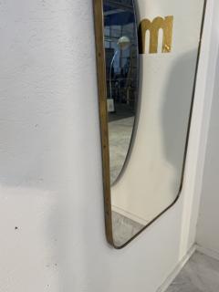 Italian Mid Century Brass Framed Wall Mirrors 1950s - 4357597