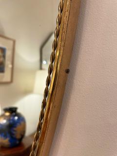 Italian Mid Century Brass Shield Mirror - 2836797