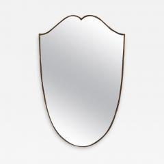 Italian Mid Century Brass Shield Mirror - 2838902