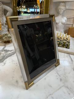 Italian Mid Century Brass and Lucite Picture Frame 1970s - 4690992