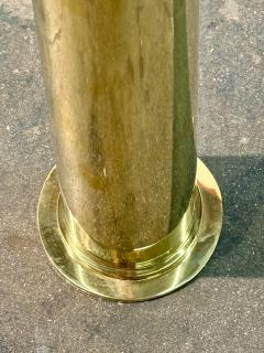 Italian Mid Century Brass and Red Lucite Pedestal Ashtray 1970s - 4703987