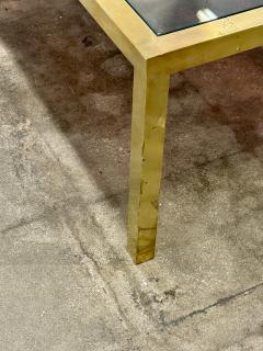 Italian Mid Century Brass and Tortoiseshell Style Coffee Table 1970s - 4704059