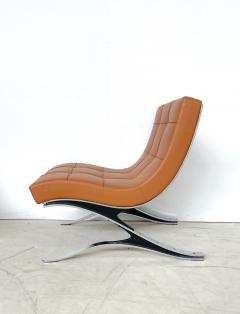 Italian Mid Century Brown Leather Armchair - 3125225
