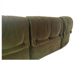 Italian Mid Century Curved Green Sofa Set - 3185261