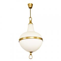 Italian Mid Century Frosted Glass Pendant - 3062158