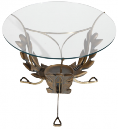 Italian Mid Century Glass Brass Coffee Table - 2800144