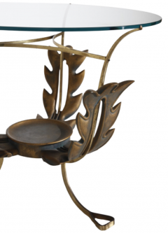 Italian Mid Century Glass Brass Coffee Table - 2800145