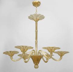 Italian Mid Century Gold Dusted Glass Chandeliers - 1377106