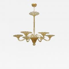 Italian Mid Century Gold Dusted Glass Chandeliers - 1462353