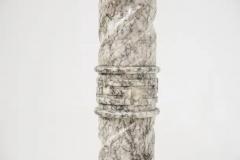 Italian Mid Century Gray Marble Column - 3663783