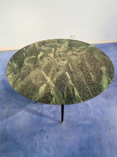 Italian Mid Century Green Marble Round Dining Table by Vittorio Dassi 1950s - 2602856