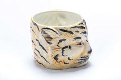 Italian Mid Century Hand Painted Tiger Planter - 2231682