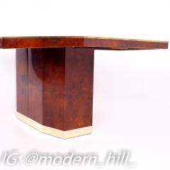 Italian Mid Century Hexagonal Pedestal Base Dining Table - 3691504