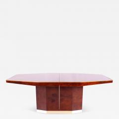 Italian Mid Century Hexagonal Pedestal Base Dining Table - 3710356