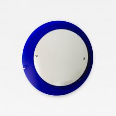 Italian Mid Century Klein Blue Asymmetrical Round Mirror 1960 - 1159376