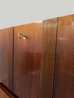Italian Mid Century Long Suspended Sideboard in Walnut 1950s - 4609774