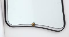 Italian Mid Century Mirror with Iron Frame and Brass Studs c 1960 - 2160849