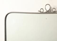 Italian Mid Century Mirror with Scroll Crest circa 1950 - 4783614