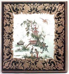 Italian Mid Century Mirrored Chinoiserie and Carved Wood Coffee Table - 4634491