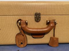 Italian Mid Century Moder Cream Color Luggage or Suitcase 1960 - 2855924