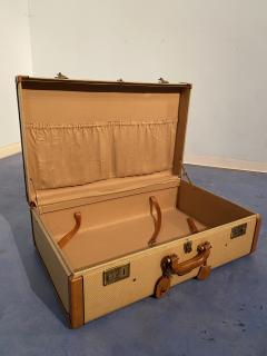 Italian Mid Century Moder Cream Color Luggage or Suitcase 1960 - 2855925