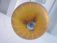Italian Mid Century Modern Amber Murano Venetian Glass Chandelier or Pendant - 4102969
