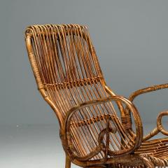 Italian Mid Century Modern Armchair Rattan Cane Bamboo Italy 1960s - 3852514