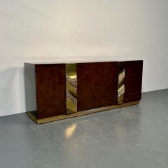 Italian Mid Century Modern Bar Entertainment Cabinet Aldo Tura Style Lacquer - 3041506