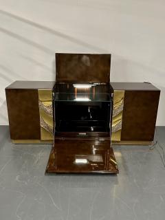 Italian Mid Century Modern Bar Entertainment Cabinet Aldo Tura Style Lacquer - 3041507