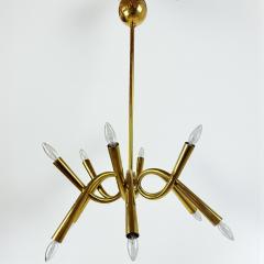 Italian Mid Century Modern Brass Chandelier - 4348004