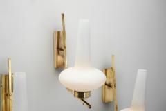 Italian Mid Century Modern Brass Wall Lamps Italy 1950s - 3141300