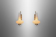Italian Mid Century Modern Brass Wall Lamps Italy 1950s - 3213363