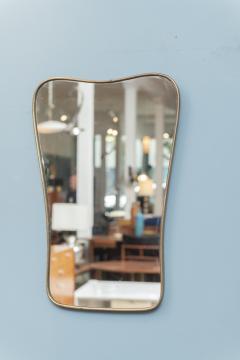 Italian Mid Century Modern Brass Wall Mirror - 3884444