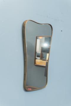 Italian Mid Century Modern Brass Wall Mirror - 3884449