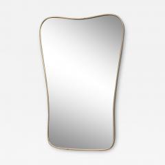 Italian Mid Century Modern Brass Wall Mirror - 3884964