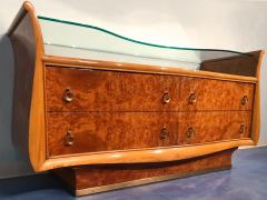 Italian Mid Century Modern Chest of Drawers in Birch Briar Root 1950s - 2601052