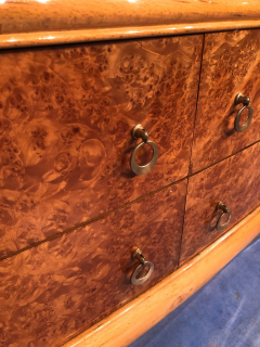 Italian Mid Century Modern Chest of Drawers in Birch Briar Root 1950s - 2601060