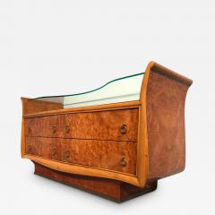 Italian Mid Century Modern Chest of Drawers in Birch Briar Root 1950s - 2612993