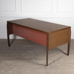 Italian Mid Century Modern Desk with Brass Handles - 3264354
