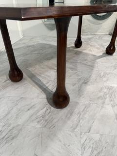 Italian Mid Century Modern Dining Table in Stained Ash with Brass Inlays - 4300532
