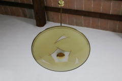 Italian Mid Century Modern Disc Chandelier or Pendant Lamp 1950s - 2602652