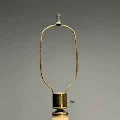 Italian Mid Century Modern Large Table Lamps Gold Glass Brass Italy 1960s - 3544207