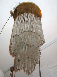 Italian Mid Century Modern Murano Glass Waterfall Chandelier Attr to Venini - 1776222
