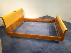 Italian Mid Century Modern Parchment Bed Frame 1950s - 2603207