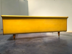 Italian Mid Century Modern Parchment Bed Frame 1950s - 2603214