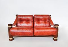 Italian Mid Century Modern Seating Set in Cognac Leather - 3134606